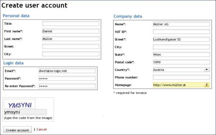 create user account